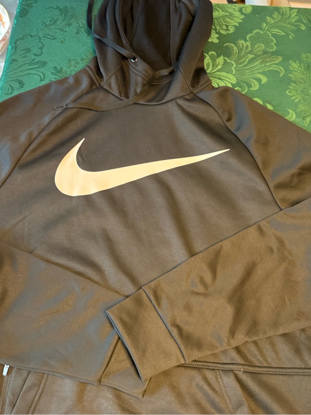 Nike Therma-FIT Men's Black Pullover Hoodie M Fleece Logo Kangaroo Pocket